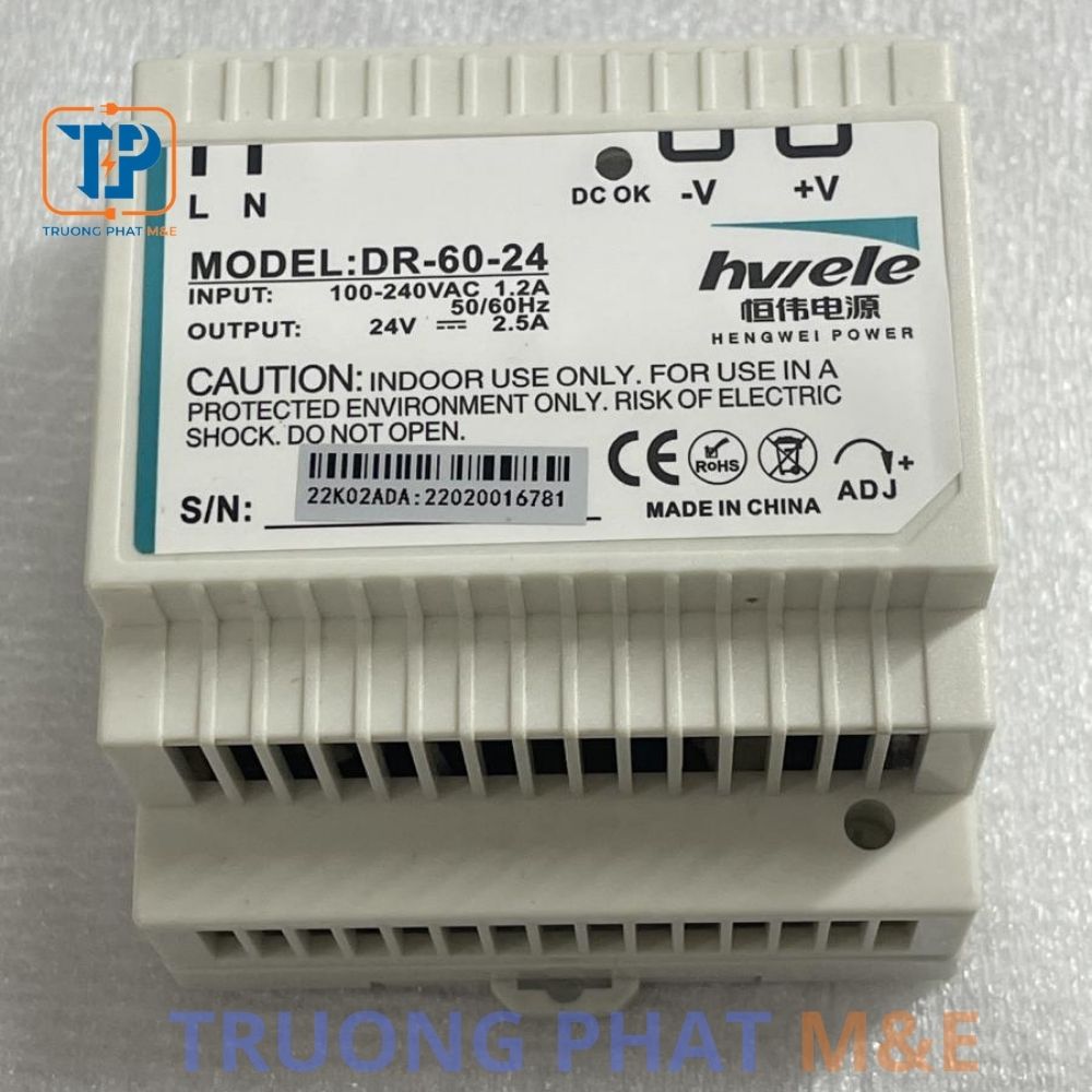 Bộ nguồn Din Rail 24VDC-60W-2.5A