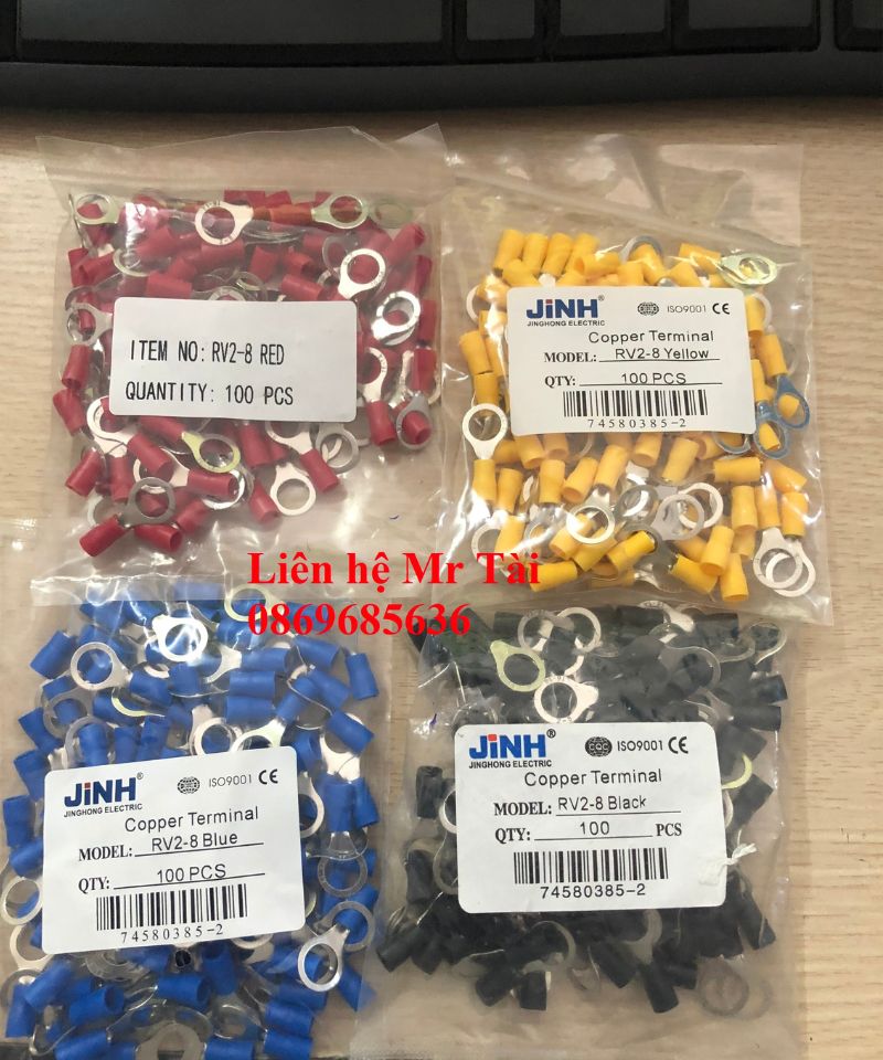 Đầu cos khuyên tròn RV2-8