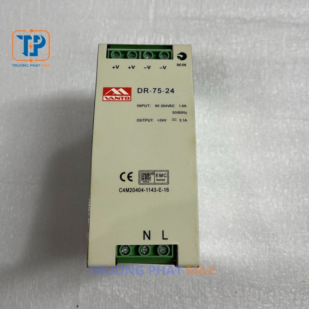 Bộ nguồn Din Rail 24VDC-75W-3.2A